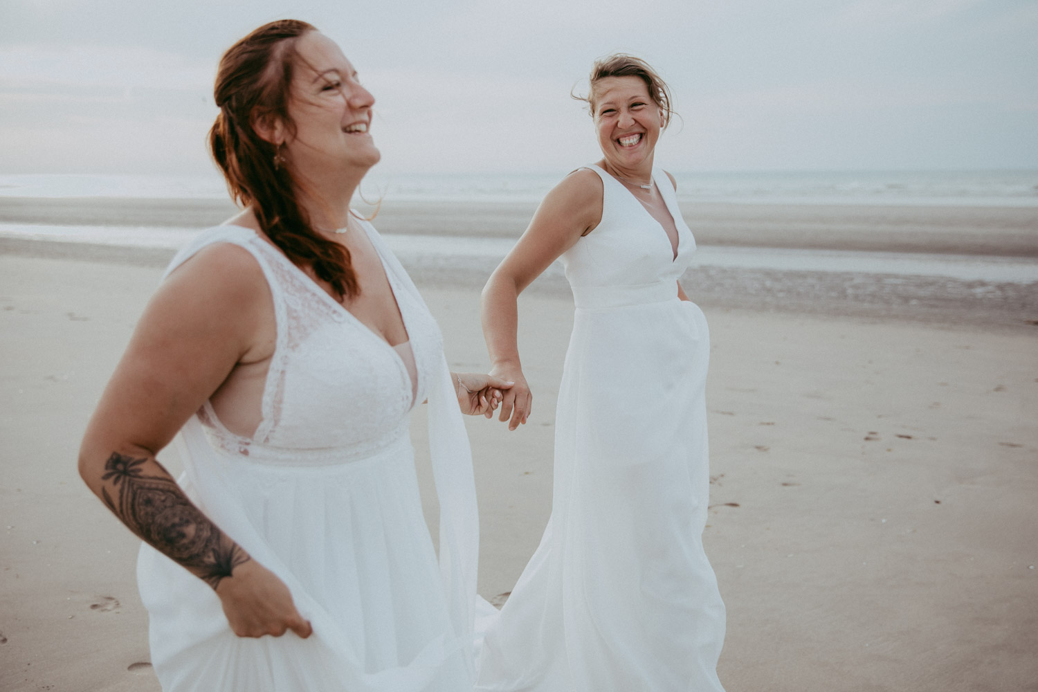 seance day after plage braydunes vague mer trash the dress